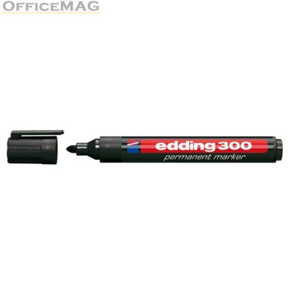 Перманентен маркер Edding 300 Объл връх 1.4-2.8 mm Черен