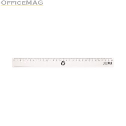 Линия Office Point Пластмасова 30 cm, Прозрачна