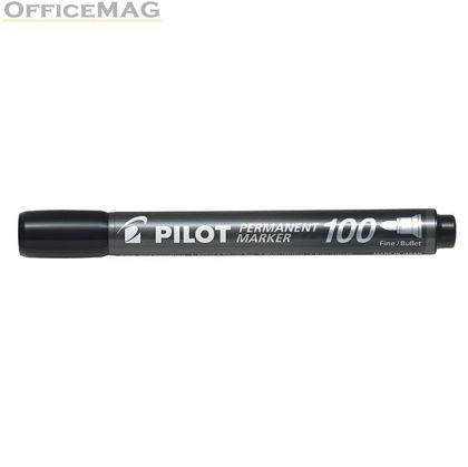 Перманентен маркер Pilot 100 Объл връх 2-5.0 mm Черен