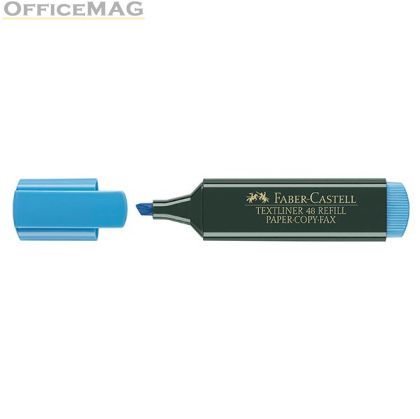 Текст маркер Faber-Castell 1548 Скосен връх 1-5 mm Син