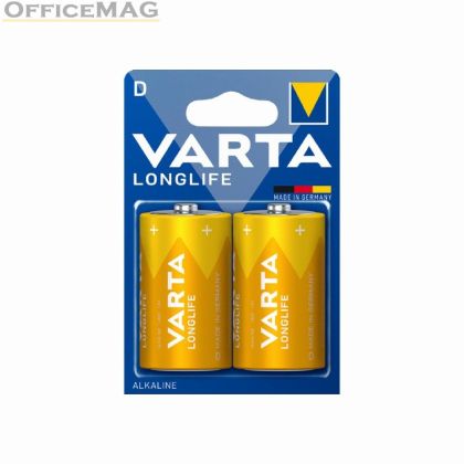 Батерия Varta Longlife LR20/D Алкална, 1.5V, 2 бр.