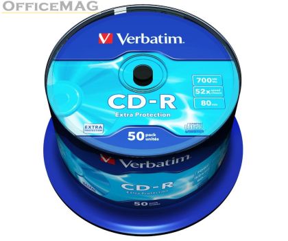 Медия Verbatim CD-R 700MB 52X EXTRA PROTECTION SURFACE (50 PACK)