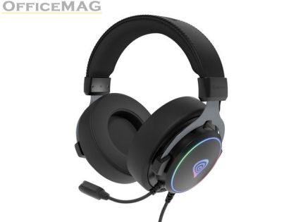 Слушалки Genesis Headset Neon 764 with microphone, RGB illumination, USB, Black