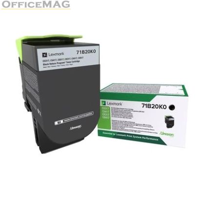 Консуматив Lexmark 71B20K0 CS/CX317, 417, 517 Black Return Programme 3K Toner Cartridge