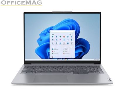 Лаптоп Lenovo ThinkBook 16 G7 Intel Core Ultra 5 125U (up to 4.3GHz, 12MB), 16GB DDR5 5600MHz, 512GB SSD, 16" WUXGA (1920x1200) IPS AG, FHD&IR Cam, Backlit KB, WLAN, BT, Backlit KB, Arctic Grey, FPR, DOS, 3Y CCI