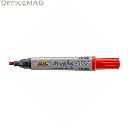 Перманентен маркер Bic 2000 Объл връх 1.7 mm Червен