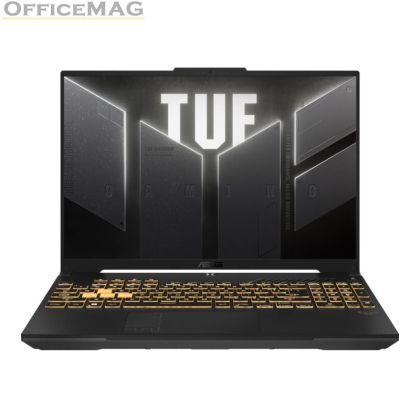 Лаптоп Asus TUF F16 FX607JV-N3109, i7-13650HX 2.4 GHz (24M  Cache, up to 4.9 GHz, 14 cores), 16" FHD+ (1920x 1200) 16:10,165z,16GB DDR5 ,1TB PCIe 4.0,RTX 4060 8GB GDDR6, Wi-Fi 6(802.11ax)Backlit Chiclet Keyboard 1-Zone RGB, no OS, Mecha Gray