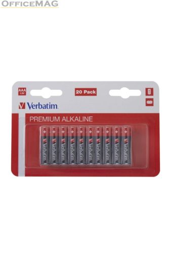 Батерия Verbatim ALKALINE BATTERY AAA 20 PACK (HANGCARD)