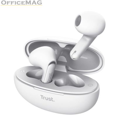 Слушалки TRUST Yavi Bluetooth ENC Earphones White