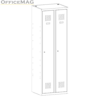 Метален гардероб Malow Wardrobe Locker SUM320W С 2 отделения, 60x50x180 cm Сив