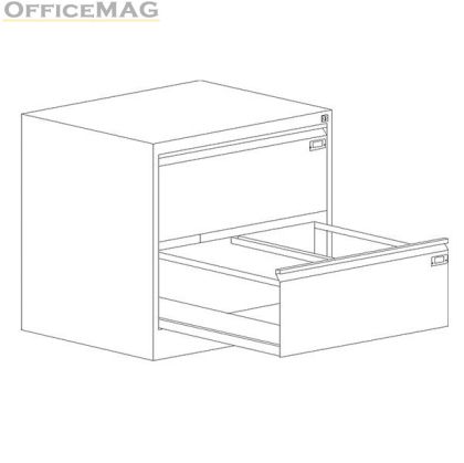 Шкаф за висящи папки Malow File Locker SZK102E Двоен с 2 чекмеджета, 77.5x63x71.5 cm, Сив