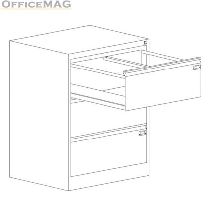 Шкаф за висящи папки Malow File Locker SZK202E Двоен с 3 чекмеджета, 77.5x63x100 cm, Сив