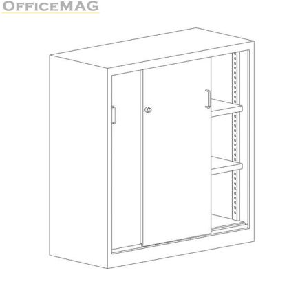 Метален шкаф Malow Office Locker SBM 112 С два рафта, 100x43.5x104 cm Сив