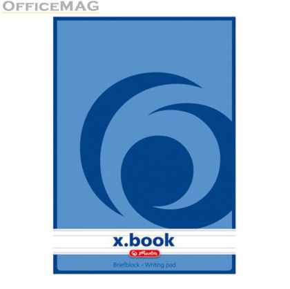 Бележник Herlitz X-book Меки сини корици, А4 50 л. с редове