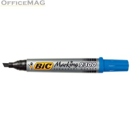 Перманентен маркер Bic 2300 Скосен връх 3.1-5.3 mm Син