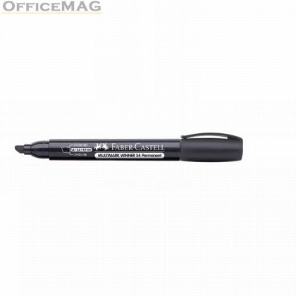 Перманентен маркер Faber-Castell Multimark Winner 54 Скосен връх 1.6-2.3-4.9 mm Черен