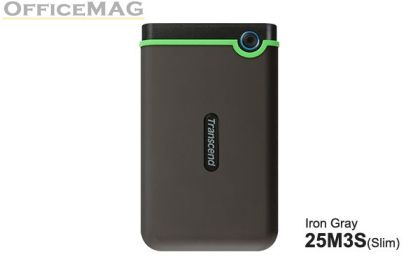 Твърд диск Transcend 4TB, 2.5" Portable HDD, StoreJet M3, Iron Gray