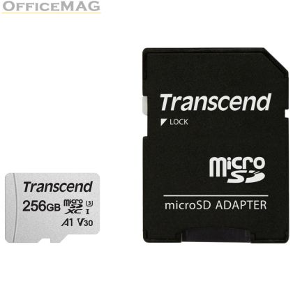 Памет Transcend 256GB microSD w/ adapter UHS-I U3 A1