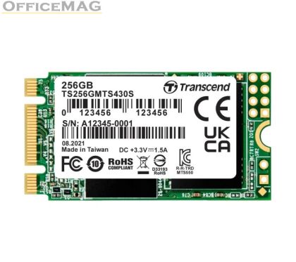 Твърд диск Transcend 256GB, M.2 2242 SSD, SATA3 B+M Key, TLC