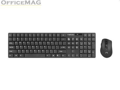 Комплект Natec Set 2 in 1 Keyboard + Mouse Wireless US Layout