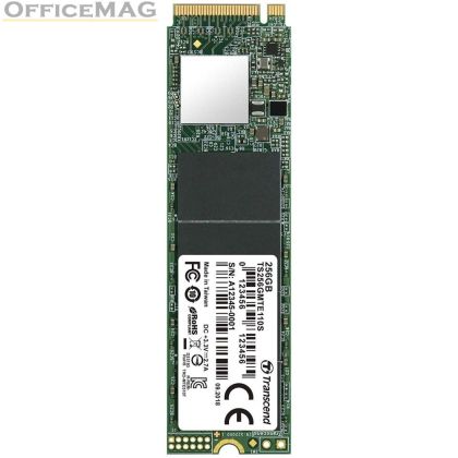 Твърд диск Transcend 256GB, M.2 2280, PCIe Gen3x4, 3D TLC, DRAM-less