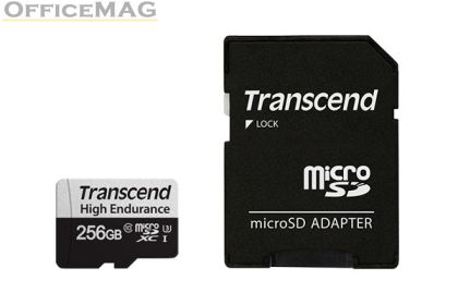 Памет Transcend 256GB micro SD w/ adapter U3, High Endurance