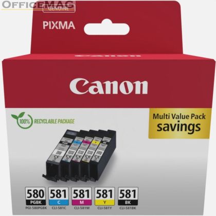 Консуматив Canon PGI-580/CLI-581 PBK/C/M/Y Pigment + Ink Cartridge Multi Pack