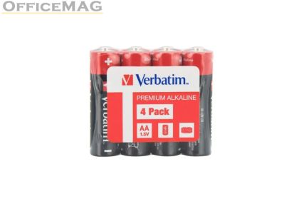 Батерия Verbatim ALKALINE BATTERY AA 4 PACK (SHRINK WRAP)