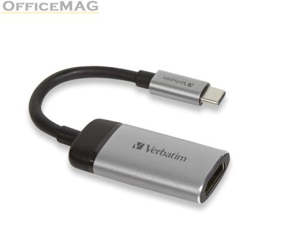 Адаптер Verbatim USB-C to HDMI 4K Adapter - USB 3.1 Gen 1/HDMI 10cm Cable