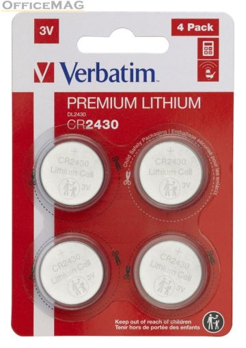 Батерия Verbatim LITHIUM BATTERY CR2430 3V 4 PACK