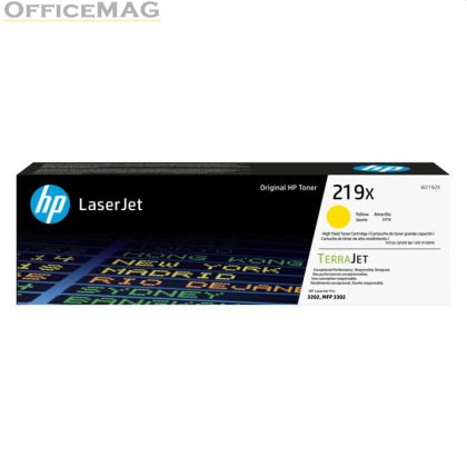 Консуматив HP 219X High Yield Yellow Original LaserJet Toner Cartridge