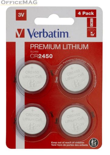 Батерия Verbatim LITHIUM BATTERY CR2450 3V 4 PACK