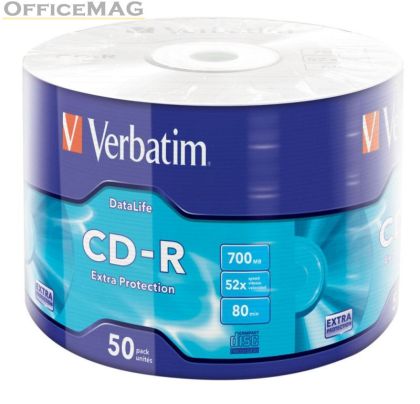 Медия Verbatim CD-R 700MB 52X EXTRA PROTECTION WRAP (50 PACK)