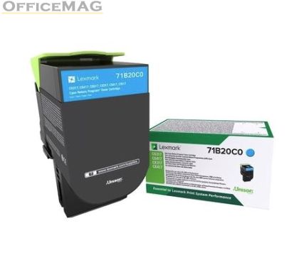 Консуматив Lexmark 71B20C0 CS/CX317, 417, 517 Cyan Return Programme 2.3K Toner Cartridge