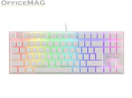 Клавиатура Genesis Gaming Keyboard Thor 303 TKL White RGB Backlight US Layout Brown Switch