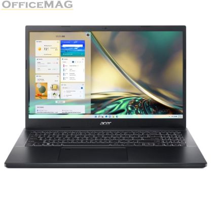 Лаптоп Acer Aspire 7 Performance, A715-76G-531Q, i5-12450H (up to 4.4GHz, 12MB), 15.6" FHD IPS, 8GB DDR4 3200 (1 slot), 512GB NVMe SSD, RTX 3050 4GB GDDR6, Wi-Fi AX+BT5.2, FP, HD Cam + Mic, KB Backlight, No OS, Black+ZTE A51 4G, Blue