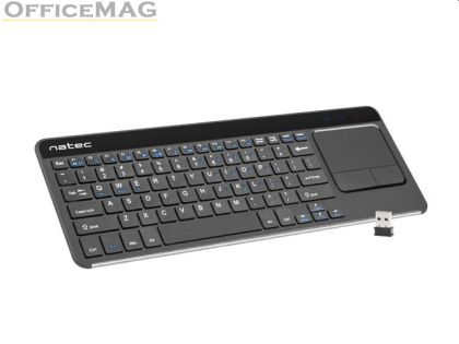 Клавиатура Natec wireless keyboard Turbot slim touch pad x-scissors us layout