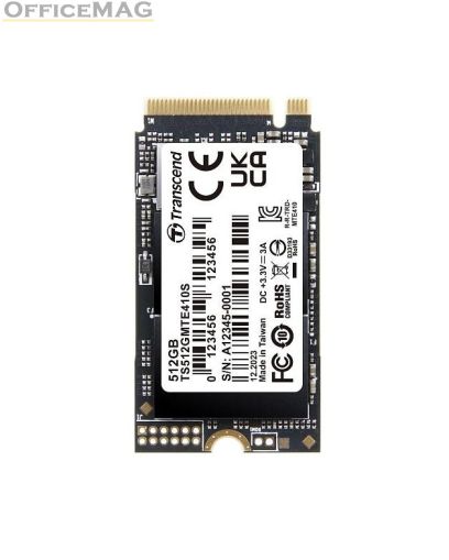 Твърд диск Transcend 512GB, M.2 2242, PCIe Gen4x4, NVMe, 3D TLC, DRAM-less