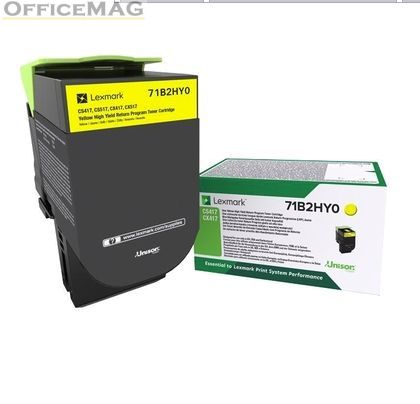 Консуматив Lexmark 71B2HY0 CS/CX417, 517 Yellow Return Programme 3.5K Toner Cartridge