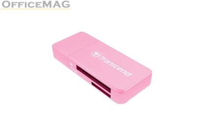 Четец за карти Transcend SD/microSD Card Reader, USB 3.0/3.1 Gen 1, Pink