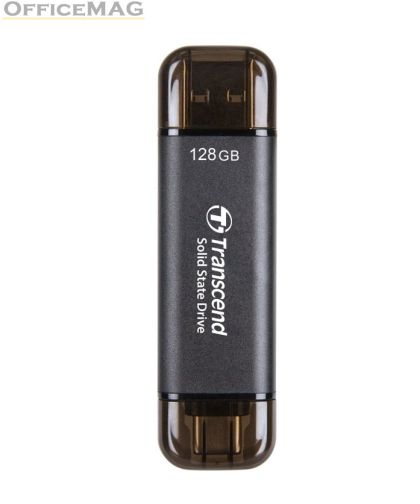 Твърд диск Transcend 128GB, External SSD, ESD310C, USB 10Gbps, Type C/A , Black