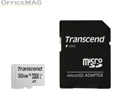 Памет Transcend 32GB microSD w/ adapter UHS-I U1/A1