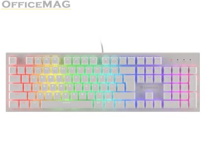 Клавиатура Genesis Gaming Keyboard Thor 303 White RGB Backlight US Layout Brown Switch