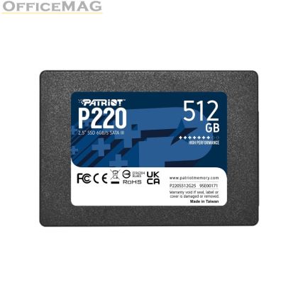 Твърд диск Patriot P220 512GB SATA3 2.5