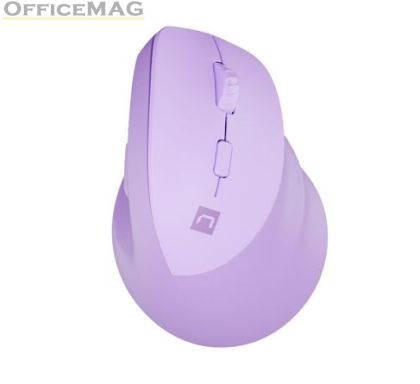 Мишка Natec Vertical Mouse Crake 2 Wireless, 2400DPI Bluetooth 5.2 + 2.4 GHz Pure Lavender