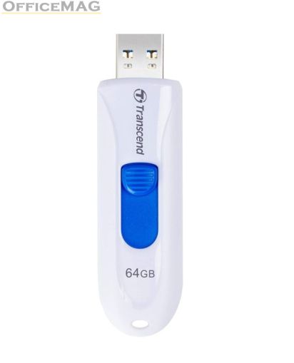 Памет Transcend 64GB, USB3.1, Pen Drive, Capless, White