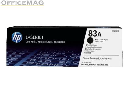 Консуматив HP 83A 2-pack Black Original LaserJet Toner Cartridge (CF283AD)