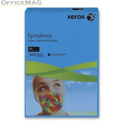 Цветен картон Xerox Symphony Тъмносин наситен, A4 250 л. 160 g/m2