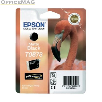 Консуматив Epson T0878 Matte Black Ink Cartridge - Retail Pack (untagged) for Stylus Photo R1900