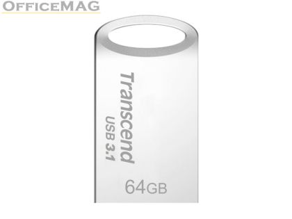 Памет Transcend 64GB JETFLASH 710, USB 3.1, Silver Plating